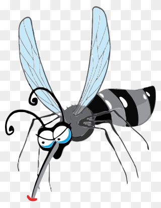 Cartoon Mosquito Clipart - Nyamuk Aedes Aegypti Kartun - Png Download