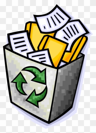 Vector Illustration Of Recycle Bin Container Holds - E Waste Mobiles Computers Clipart