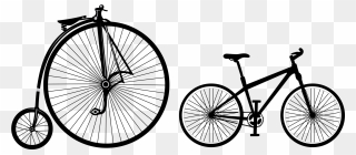 #ftestickers #clipart #bicycle #vintage #blackandwhite - Old Bicycle Vs New Bicycle - Png Download
