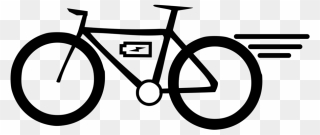 Line Art,cycling,bicycle Handlebar - Electric Cycle Clipart - Png Download