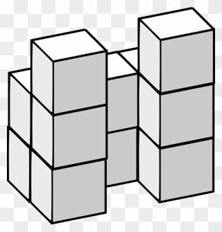 Square,angle,symmetry - Cube Impossible Isometric Drawing Clipart