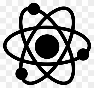 Transparent Atom Clipart Black And White - Science Logo Png