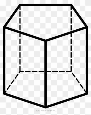 Pentagonal Prism Coloring Page - Pentagonal Prism Clipart