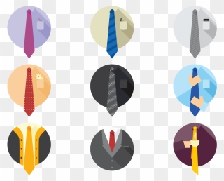 Vector Cravat Icons - Necktie Clipart