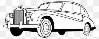 Transparent Classic Car Clipart Black And White - Png Download
