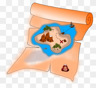 Island Treasure Map Clipart - Maps Clipart Png Transparent Png