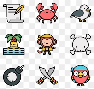 Maps Vector Pirate - Icon Pirate Map Clipart
