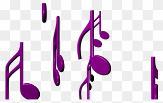 Music Themed Video Clipart With Purple Musical Notes - Clip Art - Png Download