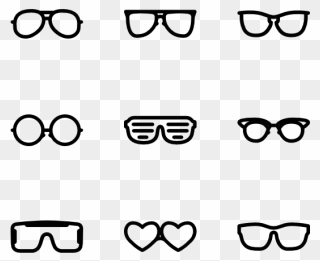 Glasses Vector Png - Transparent Background Glasses Icon Png Clipart