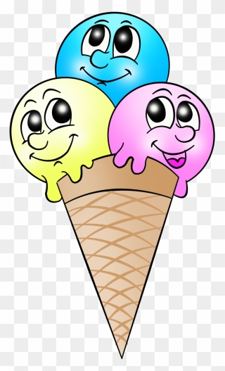 Ice Cream Emoji - Icecream Smily Face Clipart - Png Download