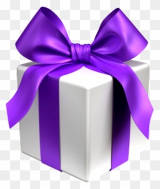 Purple Present Png - Purple Gift Box Png Clipart