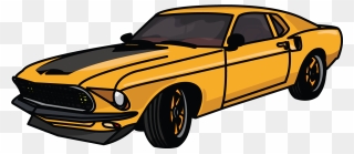 Fast Clipart Fast Furious, Picture - Mustang Drawing Car - Png Download