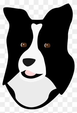 Face Clipart Border Collie - Mcnab - Png Download
