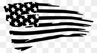 Tattered American Flag - Tattered American Flag Meaning Clipart