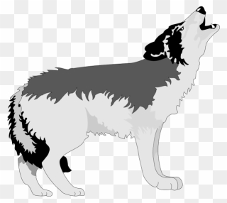 Howling Black And Gray Wolf Png Icons - Wolf Howling Clipart Transparent Png