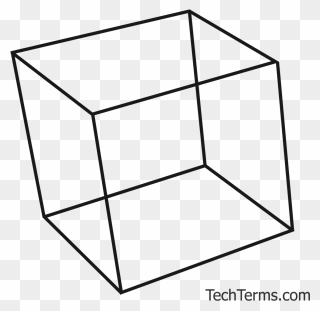 Transparent 3d Cube Png - Wireframe Cube Png Clipart