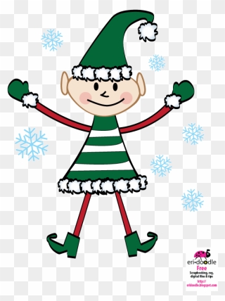Eri Doodle Designs And Creations - Easy Christmas Elf Drawing Clipart