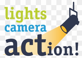 Video Clipart Film Roll - Lights Camera Action Printable - Png Download