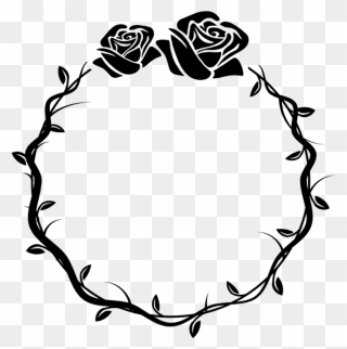 #circulo #circulos #portaretrato #rosa #rosas #rosas🌹 - Flower Circle Design Black And White Clipart