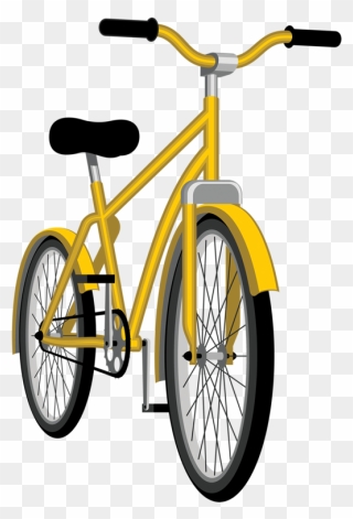 Yellow Bike Cartoon Clipart