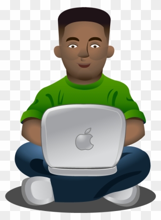 Tech Clipart Guru - Cliparts Of People Using Laptops - Png Download