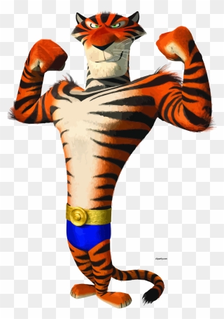 Vitaly Tiger Power Clipart Png - Madagascar 3 Europe's Most Wanted Vitaly Transparent Png