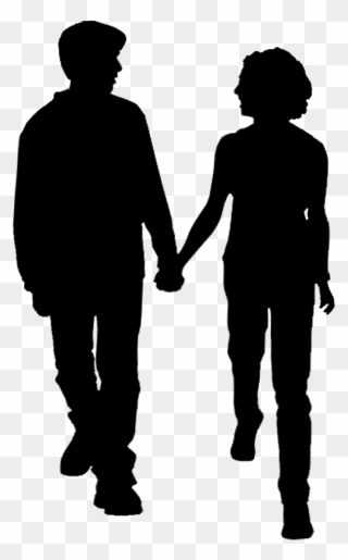 Business People Silhouette Shaking Hands - Transparent People Walking Png Silhouette Clipart