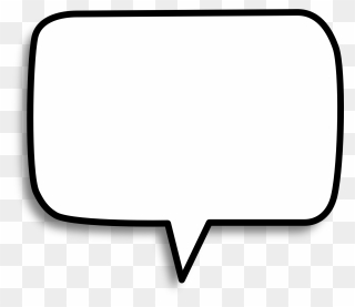 Black And White - White Speech Bubble Png Clipart