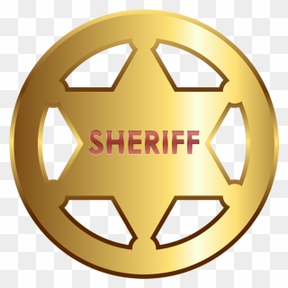 Badge Sheriff Police Officer Clip Art - Sheriff Badge With Circle - Png Download