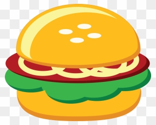 Foods Clipart Hamburger - Clip Art Burger Png Transparent Png