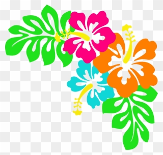 Tropical Flowers Clip Art - Png Download