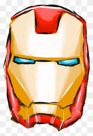 Iron Man Helmet Clipart - Casco De Iron Man - Png Download