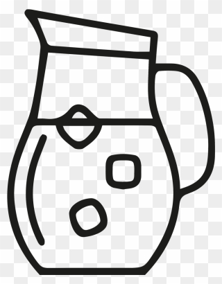 Black And White Clip Art Jug - Png Download