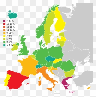 Unemployment Rate In The Eu Heycci - Cold War Europe Clipart