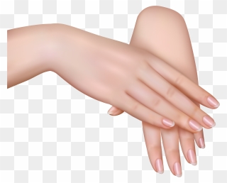 Manicure Clipart Transparent Background - Girl Hands Png