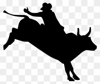 Bull Rider Silhouette Png Clipart