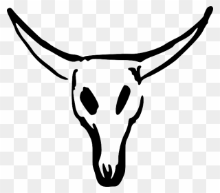 Animals, Skull, Cartoon, Cow, Cattle, Mammals, Bull - Cow Skull Clipart - Png Download