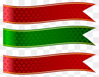 Green And Red Banners Set Png Clipart Picture - Background Banner Shapes Png Transparent Png
