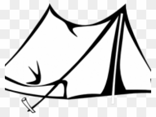 Clip Art Tent Camping Campsite Portable Network Graphics - Clip Art Black And White Tent - Png Download