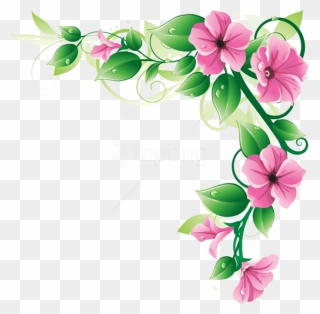 Free Png Flowers Borders Png - Transparent Flower Corner Png Clipart