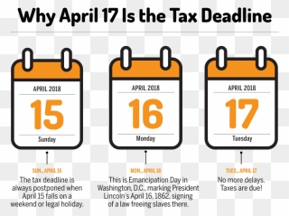 Transparent Tax Day Clipart - April 17th Tax Day - Png Download