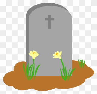 Gravesite With Flowers Johnny Jay - Tombstone Clipart - Png Download