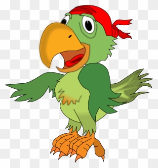 Pirate Parrot Clipart - Png Download
