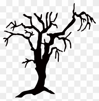 Haunted Trees Cut Out Clipart