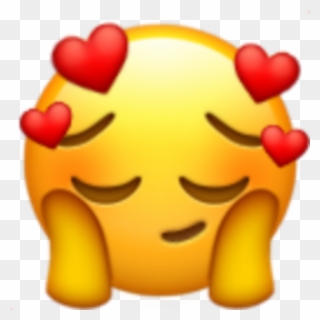 Sad Emoji With Hearts Clipart