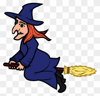 Free Witch On A Broomstick Clipart, Download Free Clip - Flying Witch Clipart - Png Download
