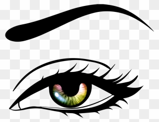 #eyemakeup #eyelashes #makeup #makeupselfie #eye #eyebrows - Eye Vector Portrait Illustration Clipart
