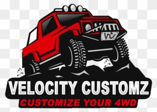 Velocity Customz - Off Road Jeep Logo Vector Clipart