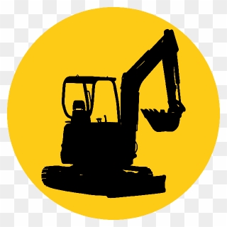 Micro Digger Hire Manchester - Clip Art Excavator Logo - Png Download