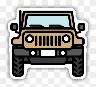 Jeep Front View Sticker Clipart